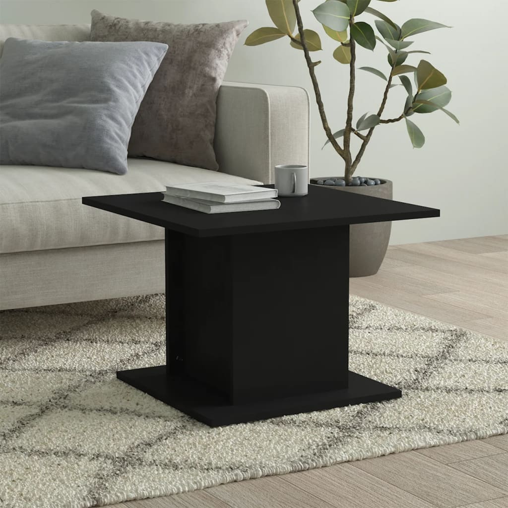 Salongbord svart 55,5x55,5x40 cm konstruert tre