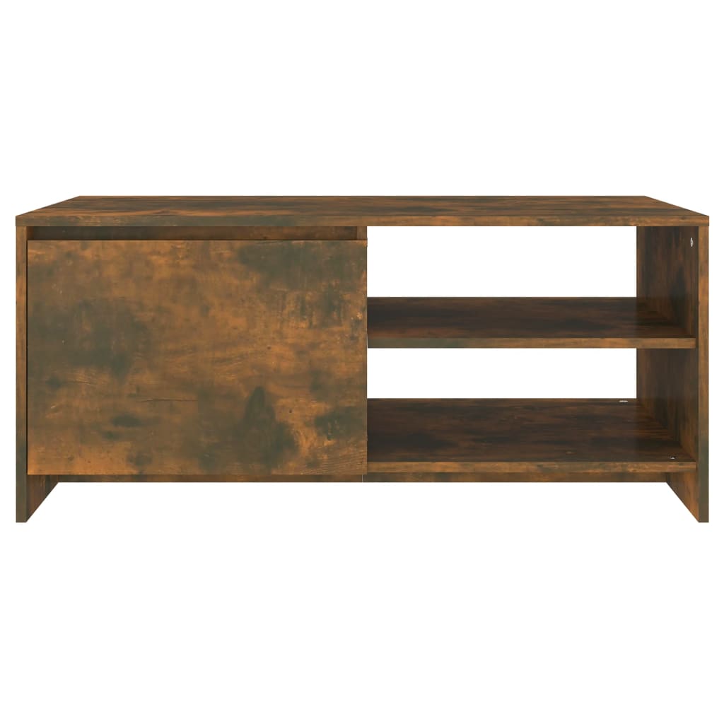 Salongbord røkt eik 102x50x45 cm konstruert tre