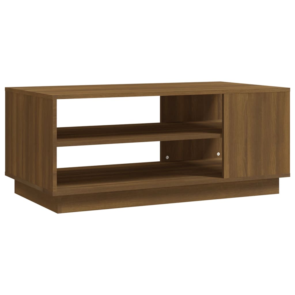 Salongbord brun eik 102x55x43 cm konstruert tre