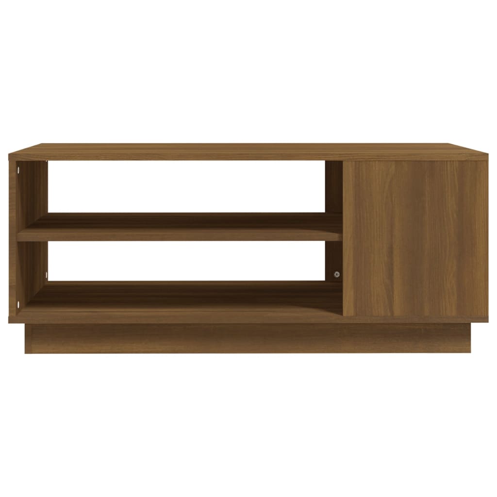 Salongbord brun eik 102x55x43 cm konstruert tre