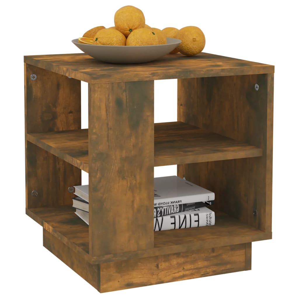 Salongbord røkt eik 40x40x43 cm konstruert tre