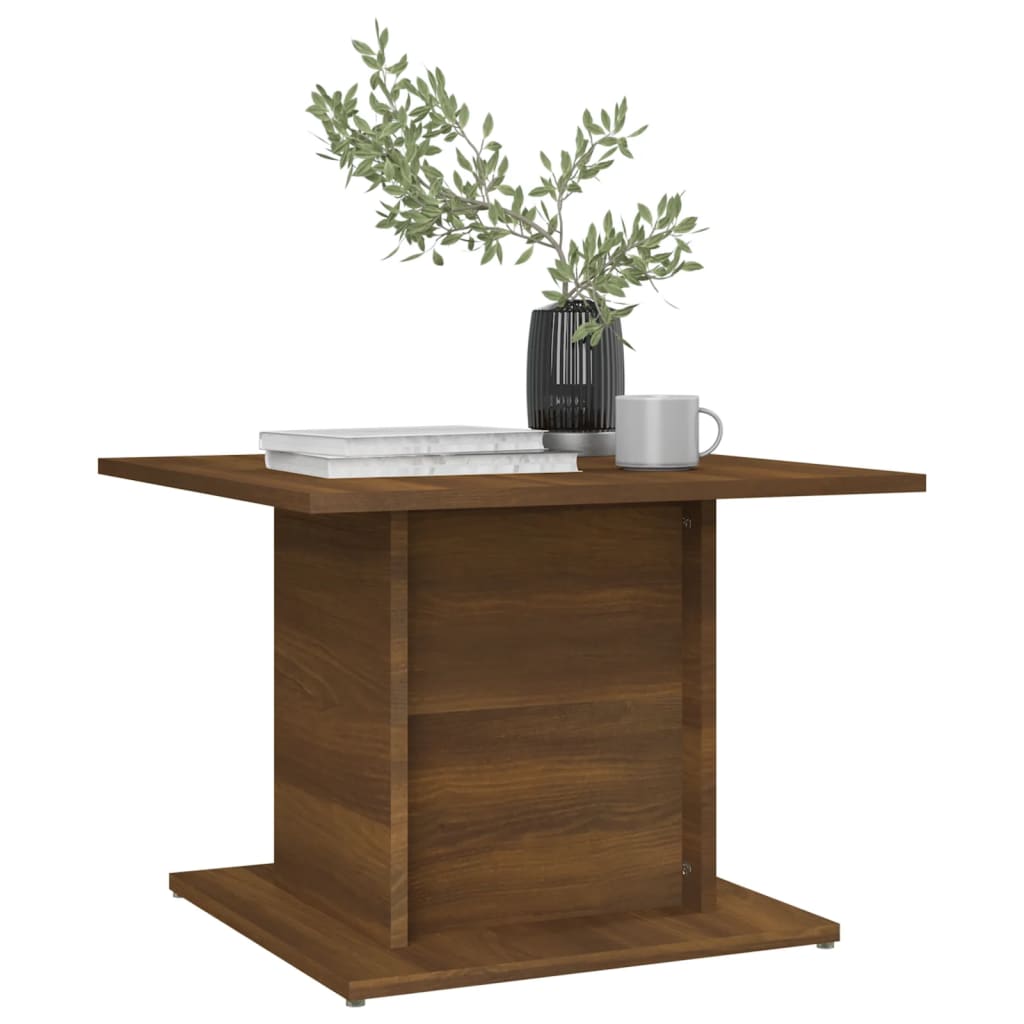 Salongbord brun eik 55,5x55,5x40 cm konstruert tre