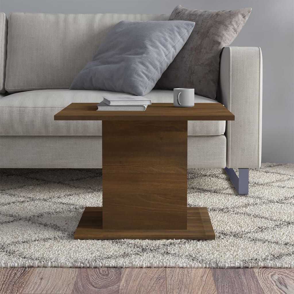 Salongbord brun eik 55,5x55,5x40 cm konstruert tre