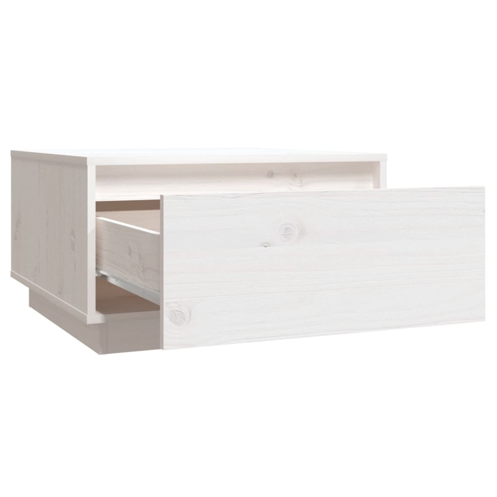 Salongbord hvit 55x56x32 cm heltre furu
