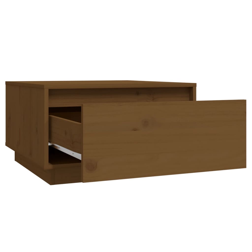 Salongbord honningbrun 55x56x32 cm heltre furu
