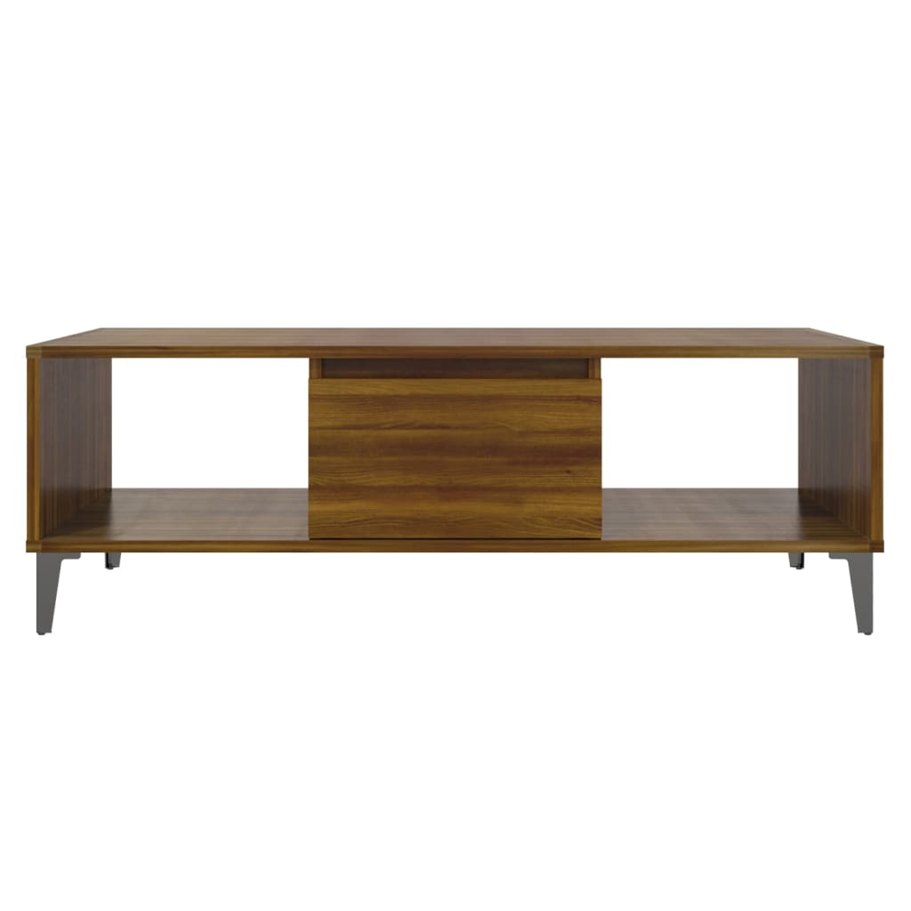 Salongbord brun eik 103,5x60x35 cm konstruert tre