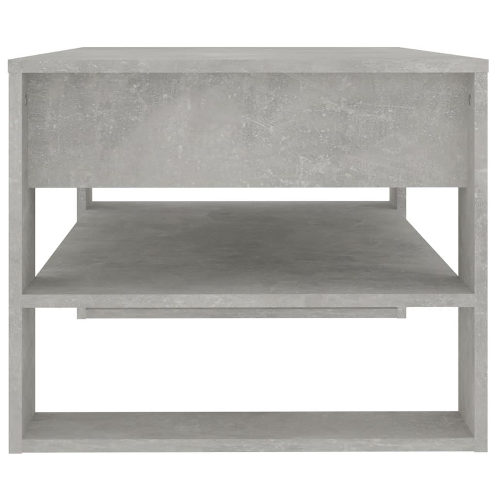 Salongbord betonggrå 102x55x45 cm konstruert tre