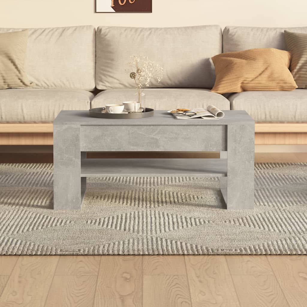Salongbord betonggrå 102x55x45 cm konstruert tre