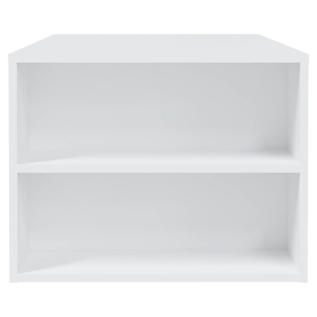 Salongbord hvit 102x55x42 cm konstruert tre