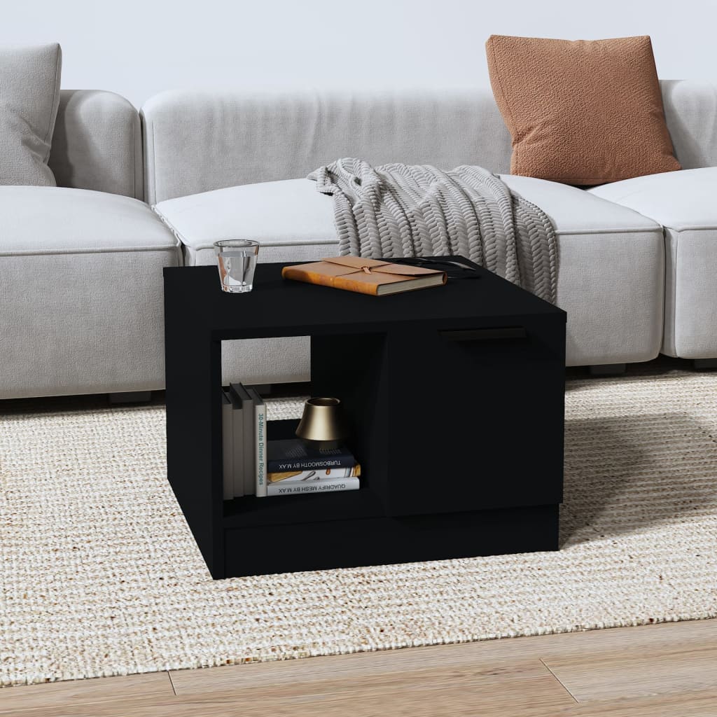 Salongbord svart 50x50x36 cm konstruert tre