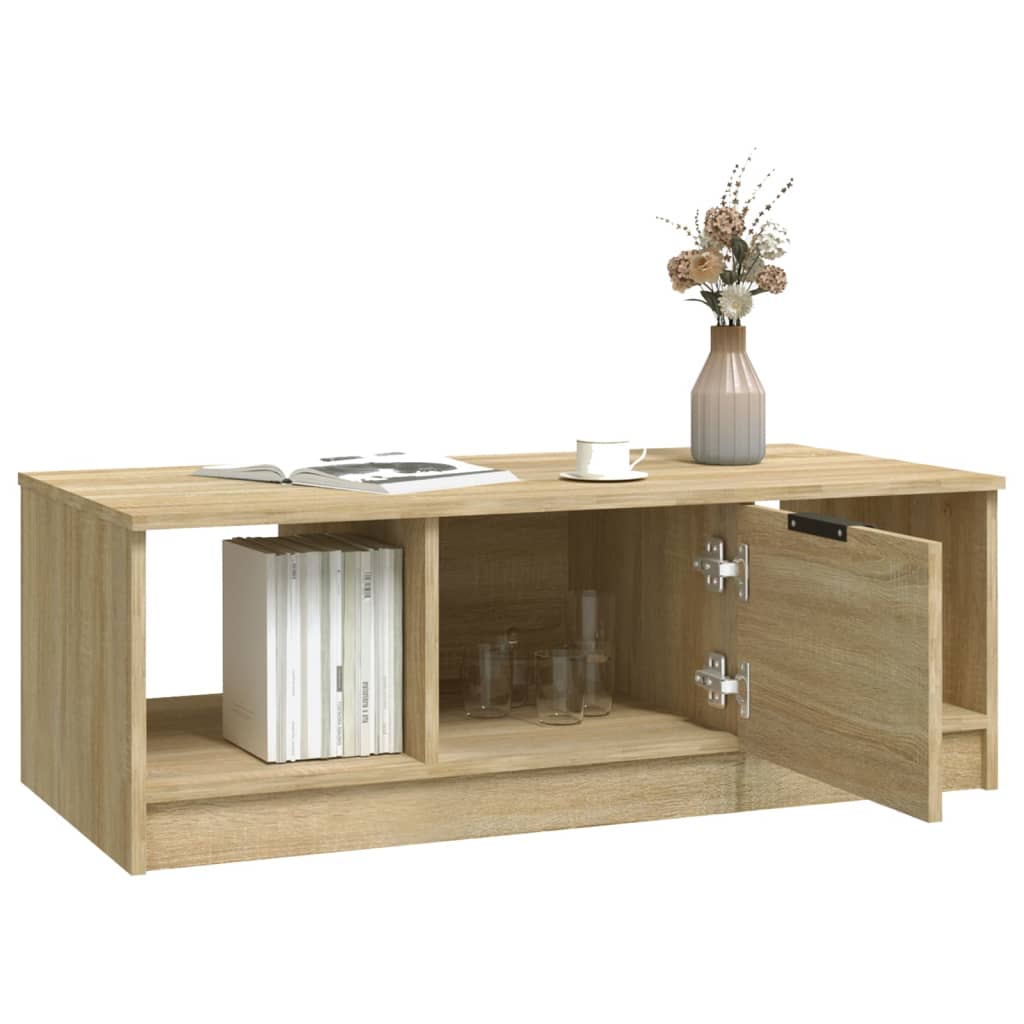 Salongbord sonoma eik 102x50x36 cm konstruert tre