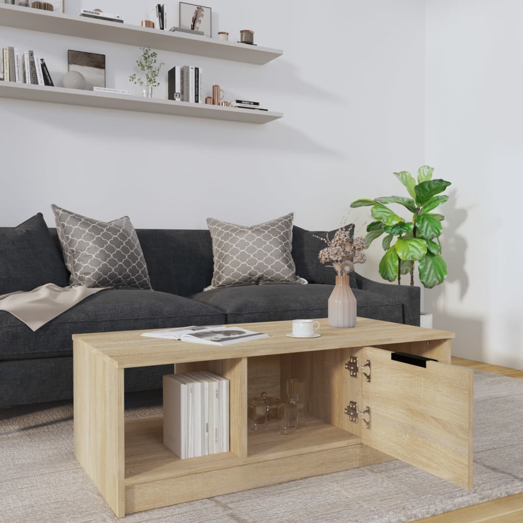 Salongbord sonoma eik 102x50x36 cm konstruert tre