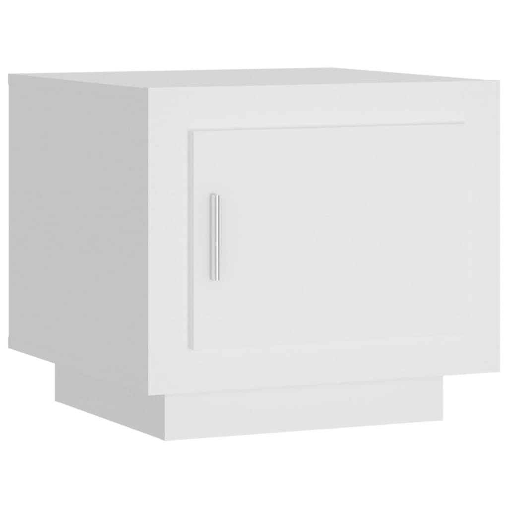 Salongbord hvit 51x50x45 cm konstruert tre