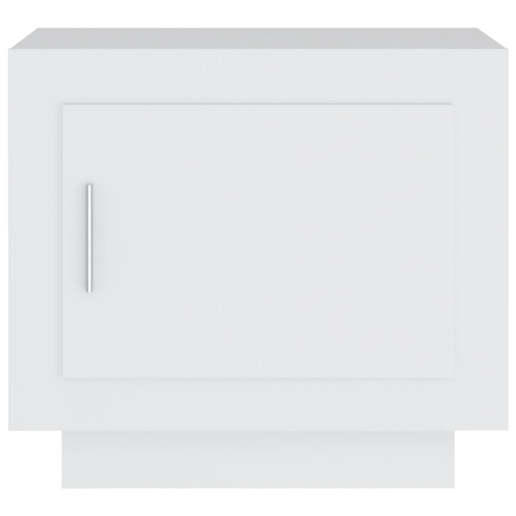 Salongbord hvit 51x50x45 cm konstruert tre