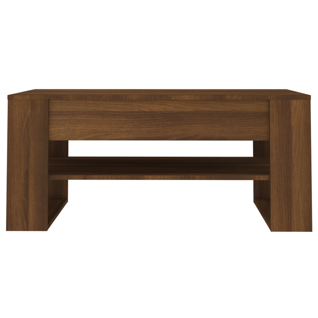 Salongbord brun eik 102x55x45 cm konstruert tre