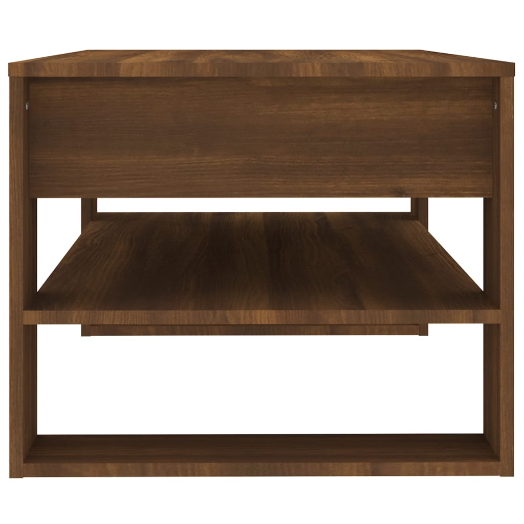 Salongbord brun eik 102x55x45 cm konstruert tre