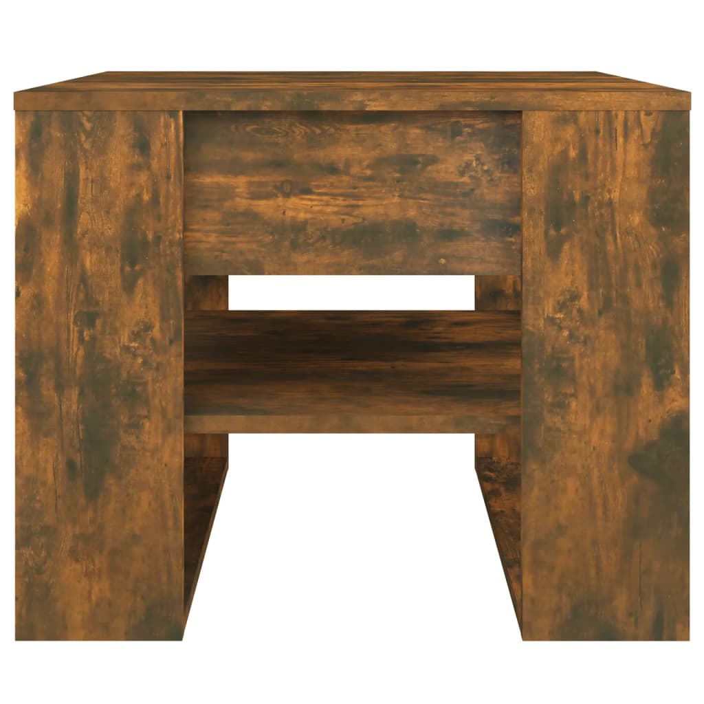 Salongbord røkt eik 55,5x55x45 cm konstruert tre
