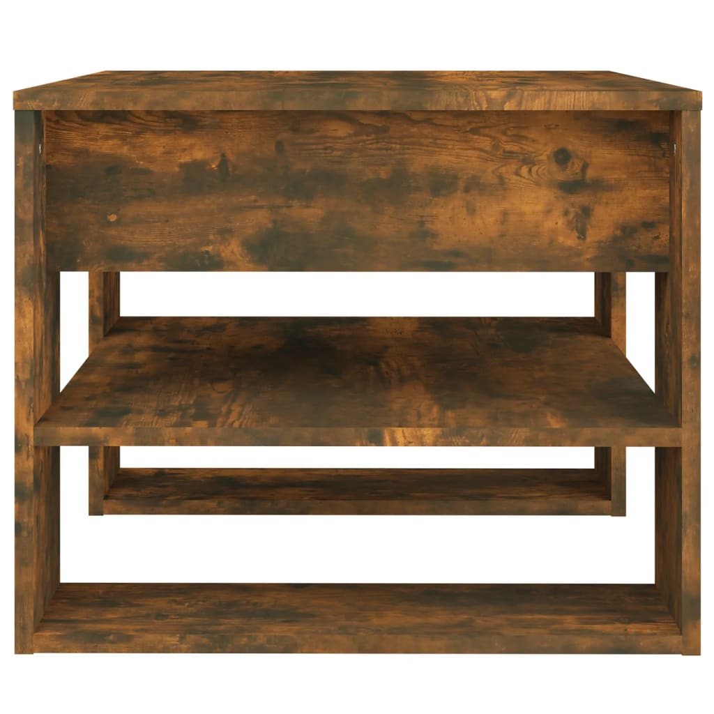 Salongbord røkt eik 55,5x55x45 cm konstruert tre
