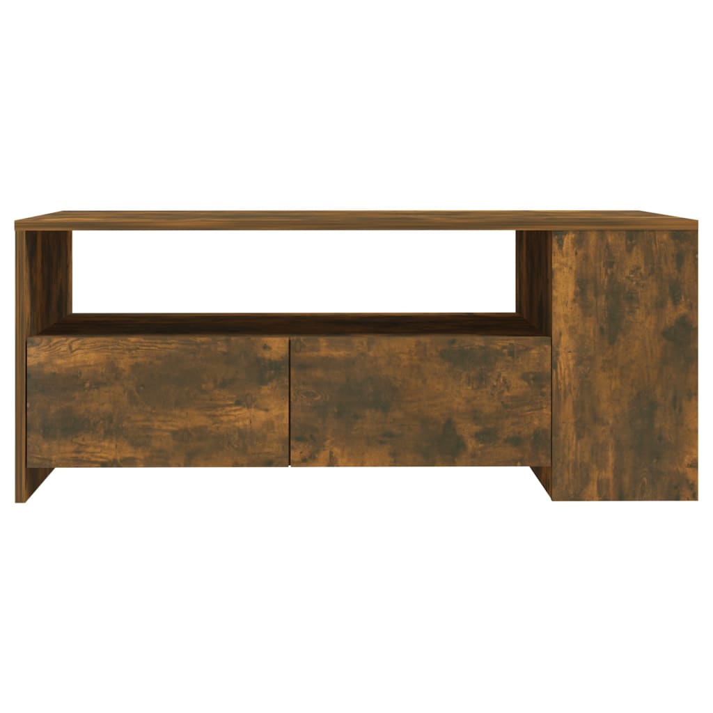 Salongbord røkt eik 102x55x42 cm konstruert tre
