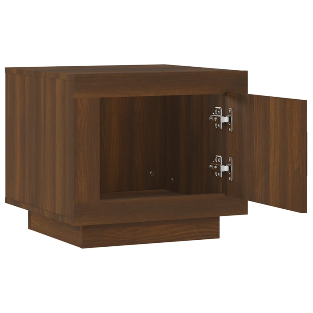Salongbord brun eik 51x50x45 cm konstruert tre