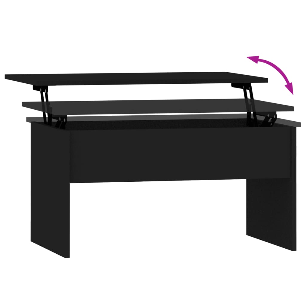 Salongbord svart 80x50,5x41,5 cm konstruert tre