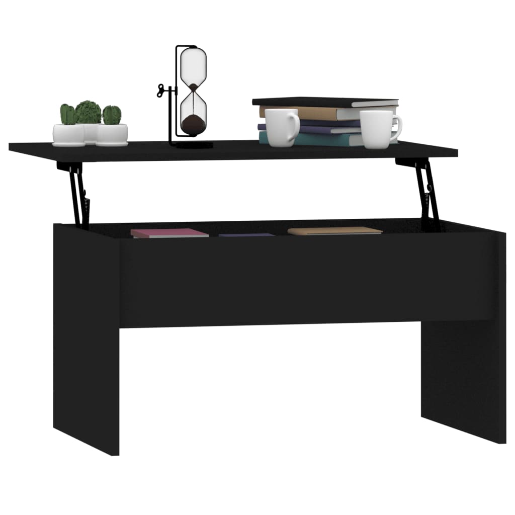Salongbord svart 80x50,5x41,5 cm konstruert tre