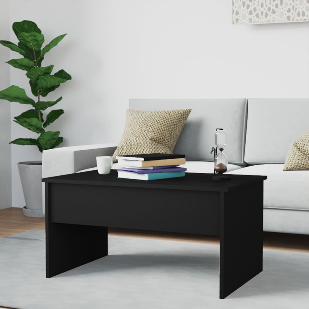 Salongbord svart 80x50,5x41,5 cm konstruert tre