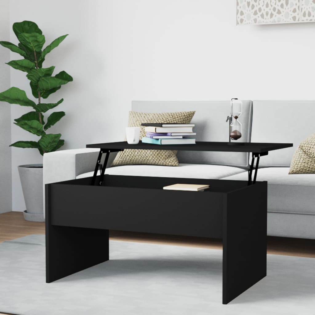 Salongbord svart 80x50,5x41,5 cm konstruert tre