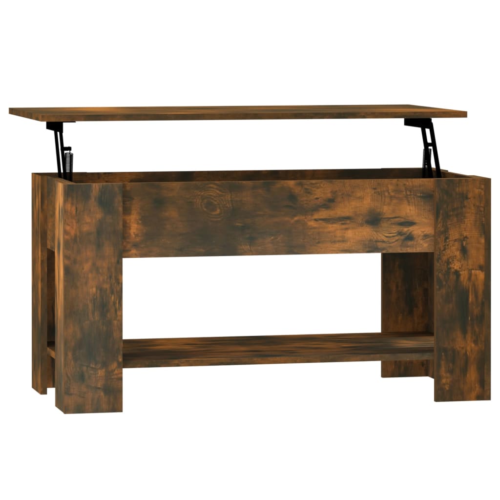 Salongbord røkt eik 101x49x52 cm konstruert tre