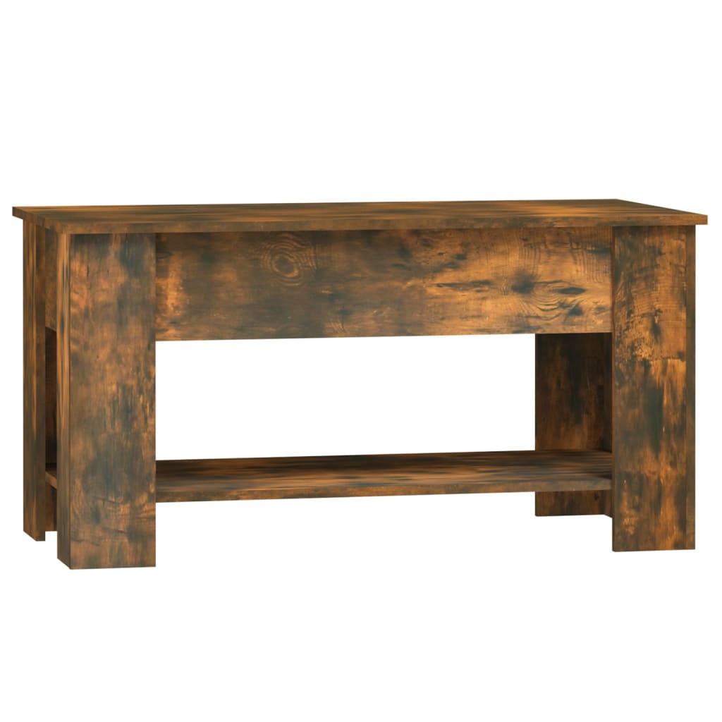 Salongbord røkt eik 101x49x52 cm konstruert tre