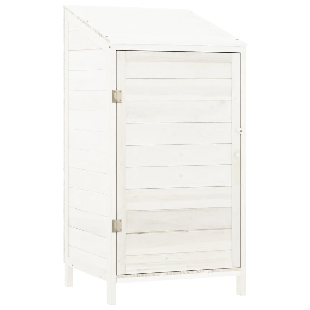 Hageskur hvit 55x52x112 cm heltre gran