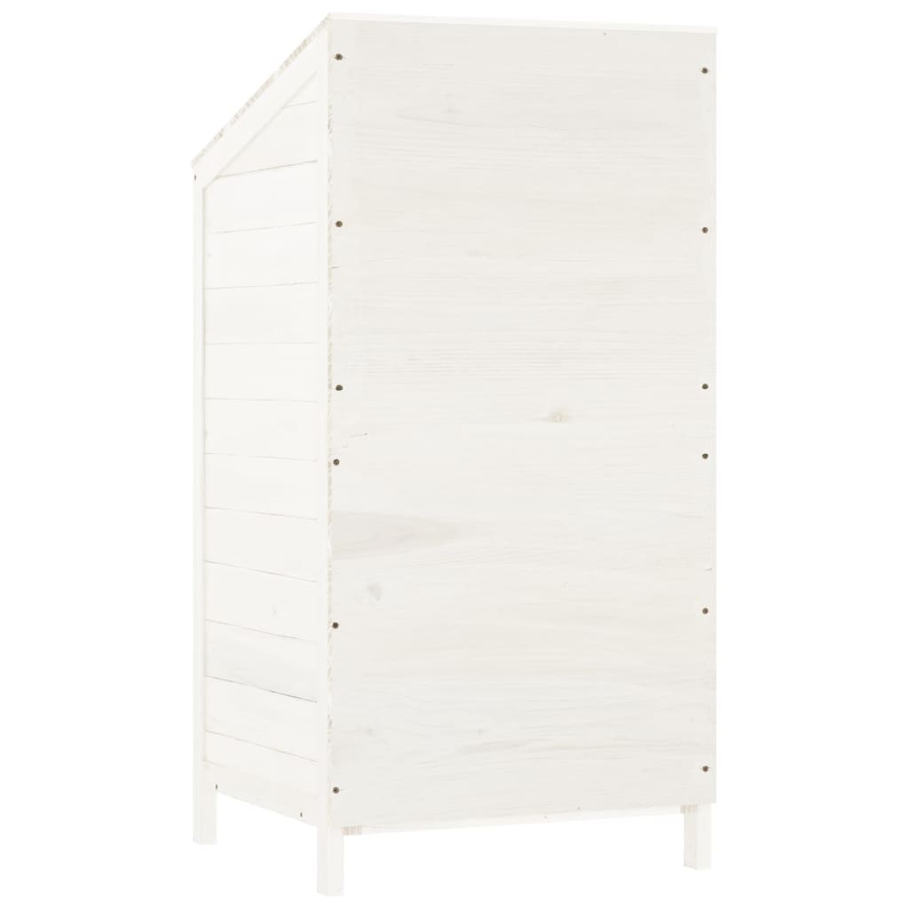 Hageskur hvit 55x52x112 cm heltre gran