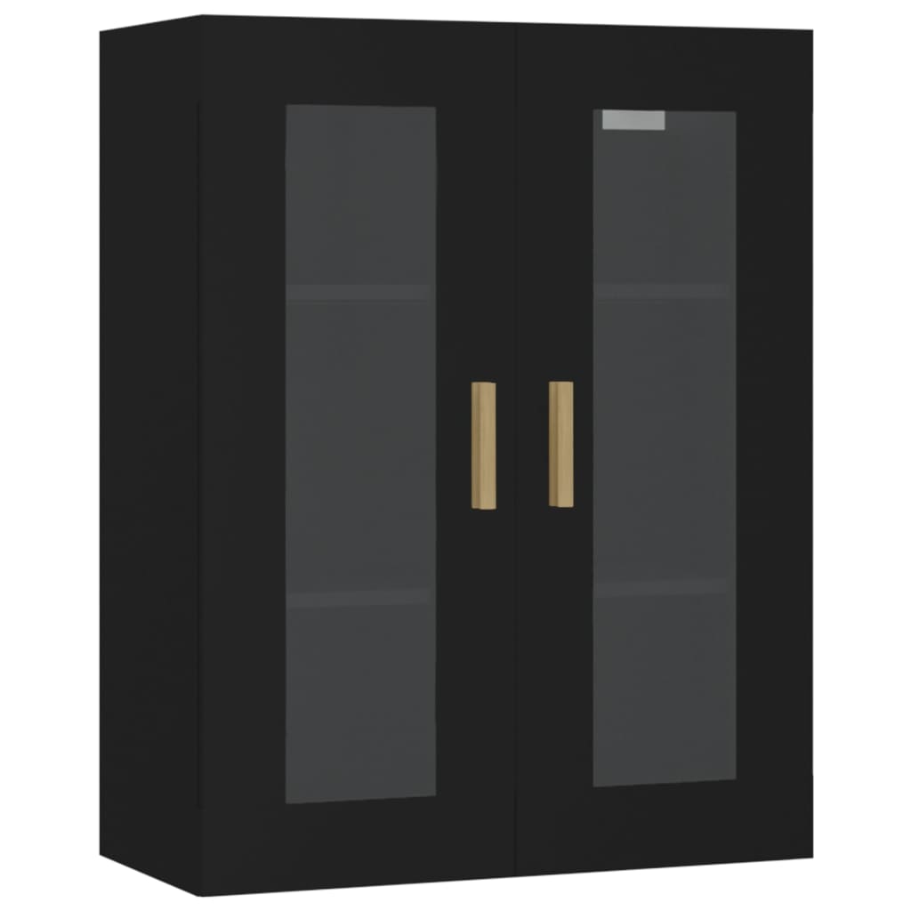 Hengende veggskap svart 69,5x34x90 cm