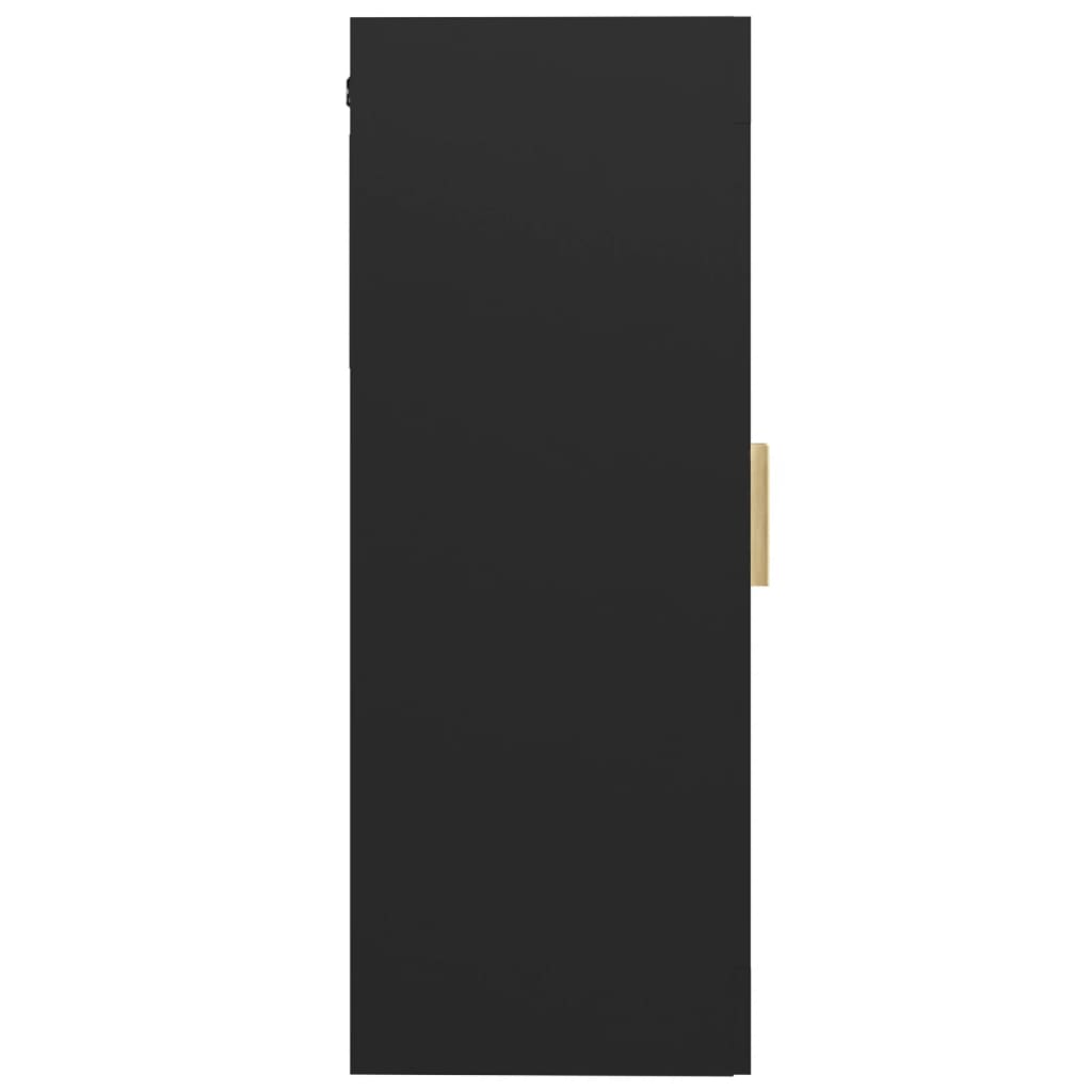 Hengende veggskap svart 69,5x34x90 cm