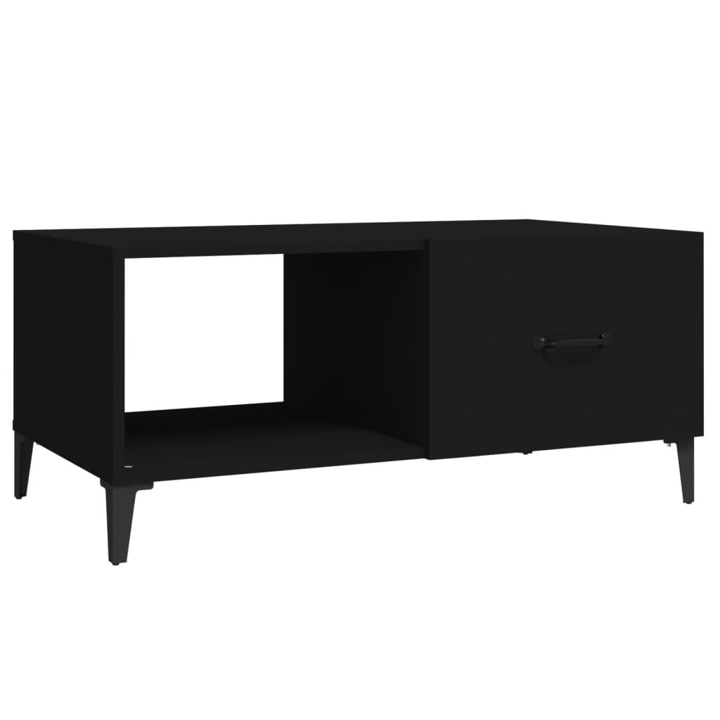 Salongbord svart 90x50x40 cm konstruert tre