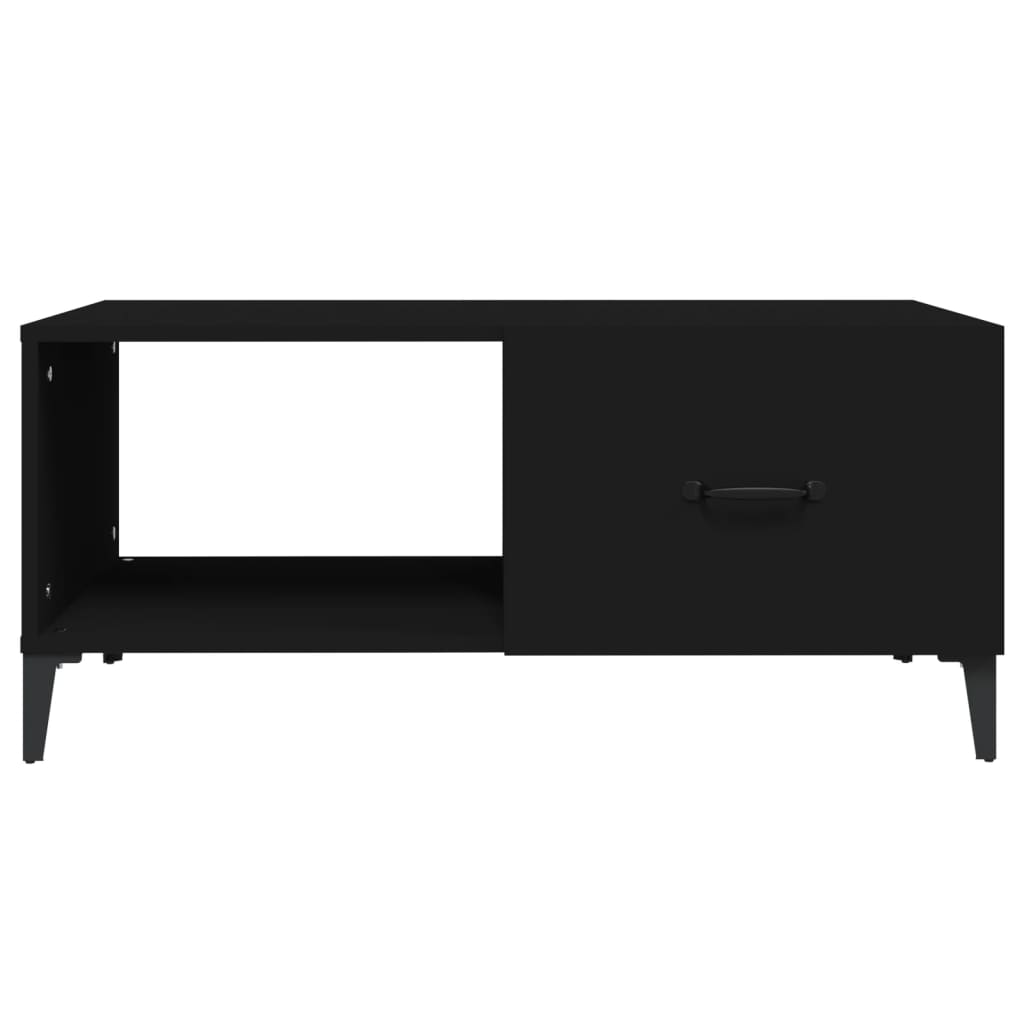 Salongbord svart 90x50x40 cm konstruert tre