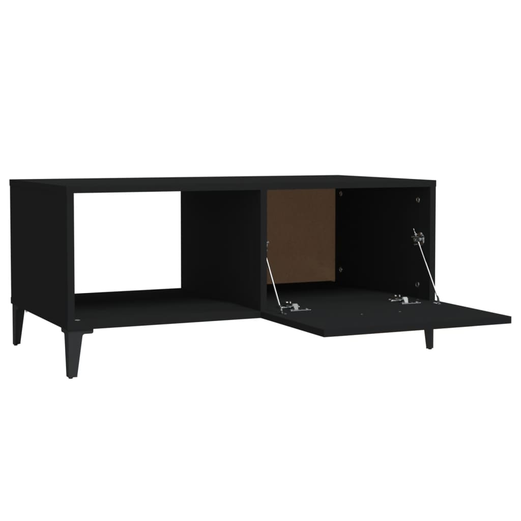 Salongbord svart 90x50x40 cm konstruert tre