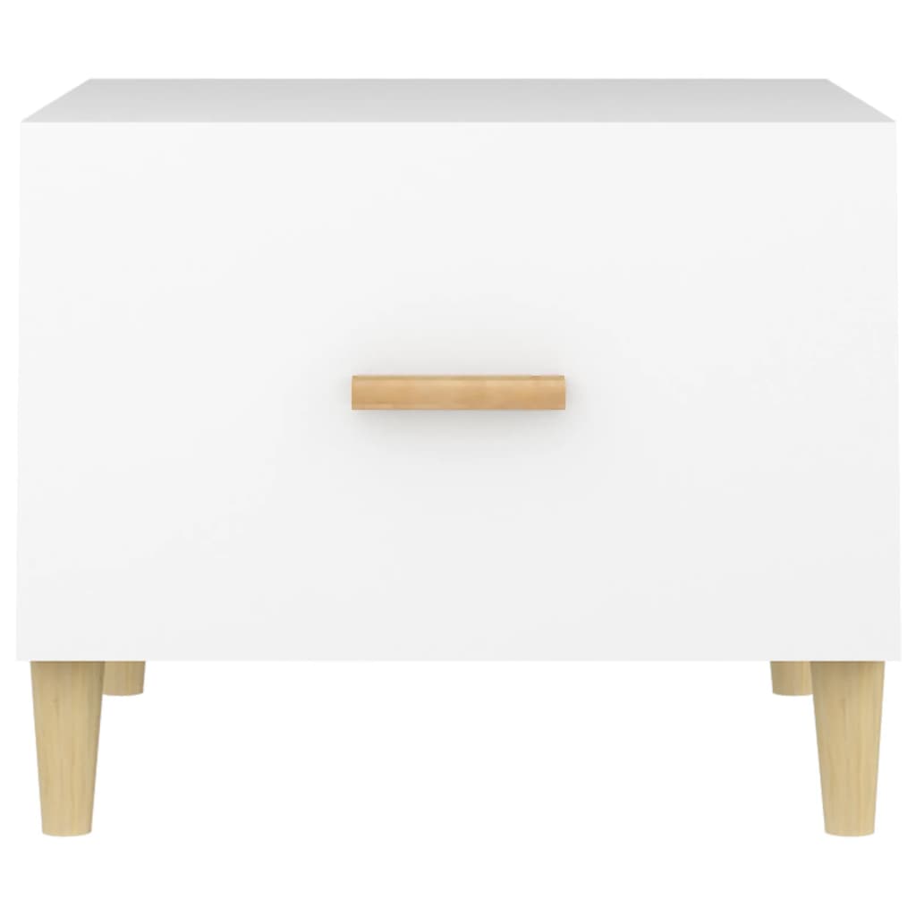 Salongbord 2 stk hvit 50x50x40 cm konstruert tre