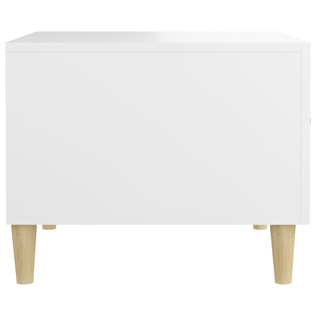 Salongbord 2 stk hvit 50x50x40 cm konstruert tre
