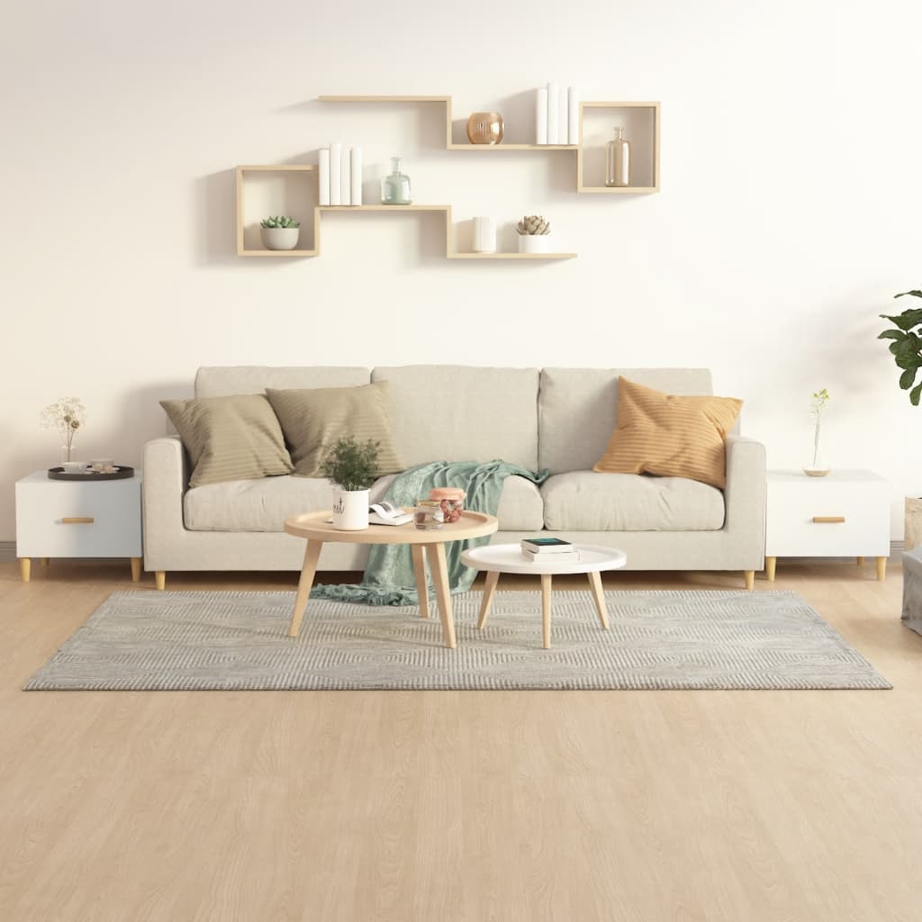 Salongbord 2 stk hvit 50x50x40 cm konstruert tre