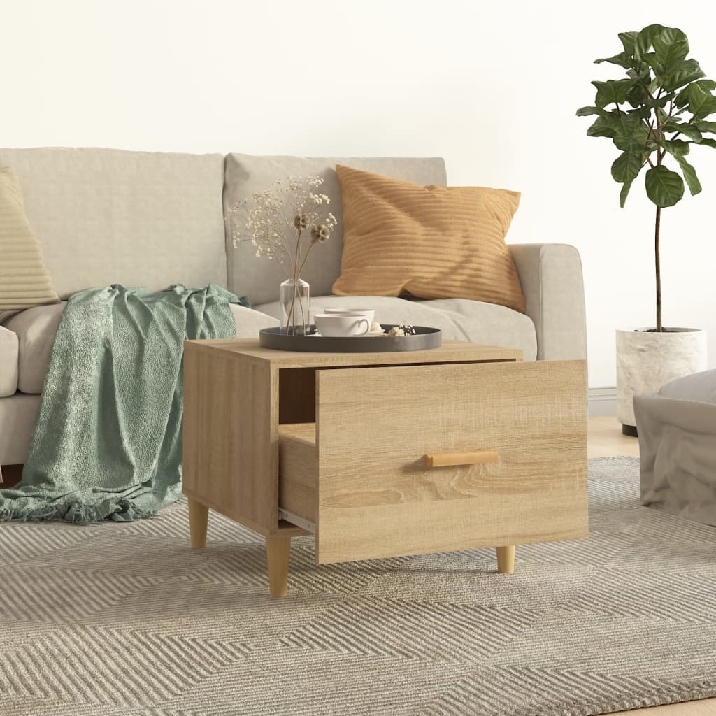 Salongbord 2 stk sonoma eik 50x50x40 cm konstruert tre