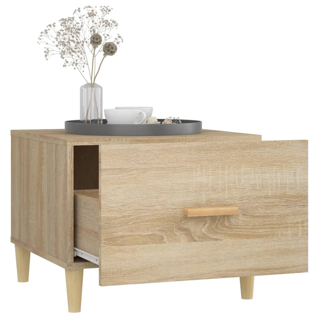 Salongbord 2 stk sonoma eik 50x50x40 cm konstruert tre