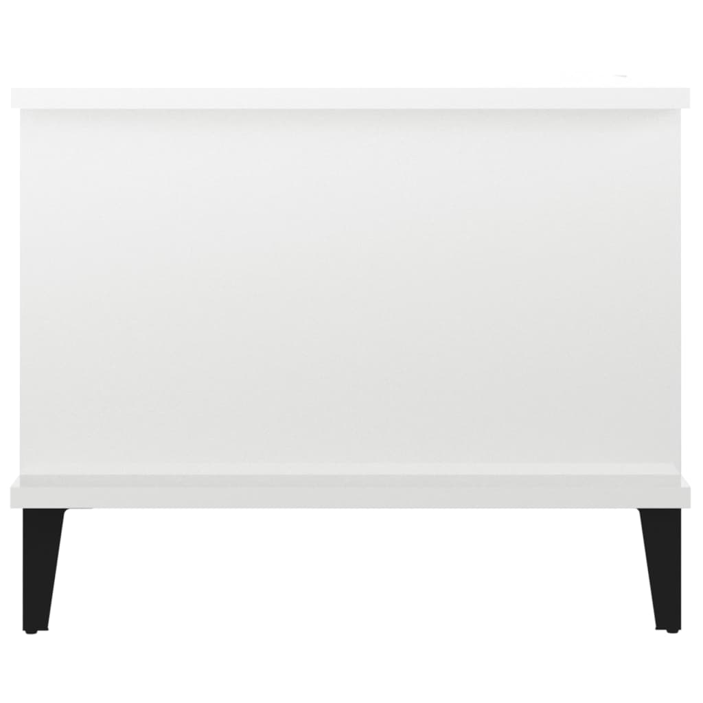 Salongbord høyglans hvit 90x50x40 cm konstruert tre