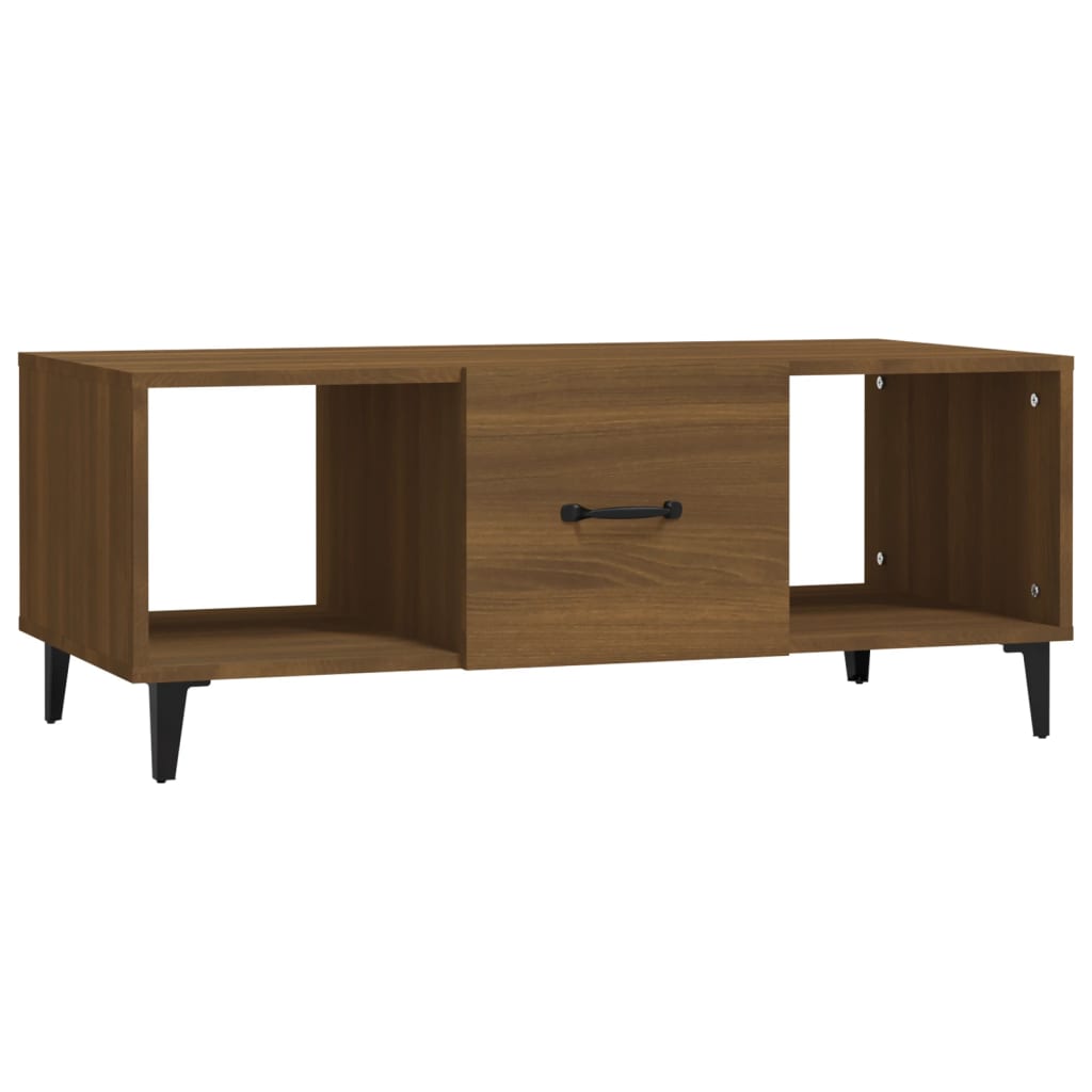 Salongbord brun eik 102x50x40 cm konstruert tre