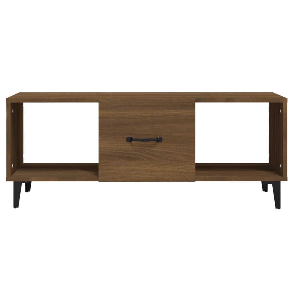 Salongbord brun eik 102x50x40 cm konstruert tre