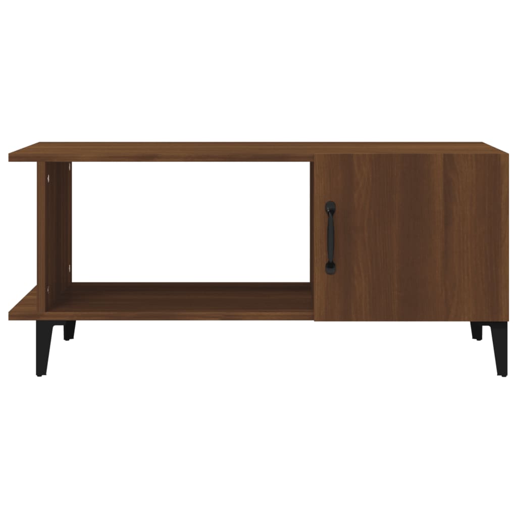 Salongbord brun eik 90x50x40 cm konstruert tre