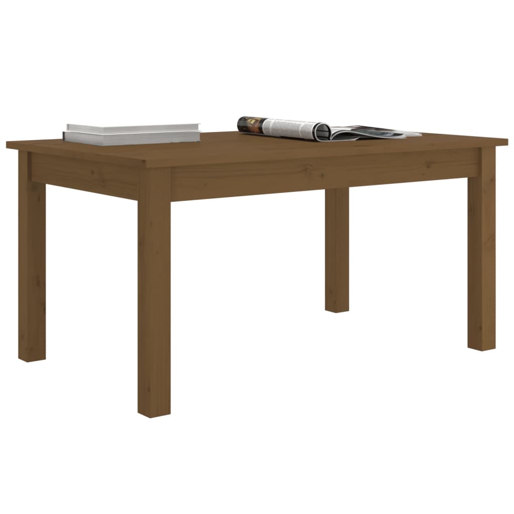 Salongbord honningbrun 80x50x40 cm heltre furu