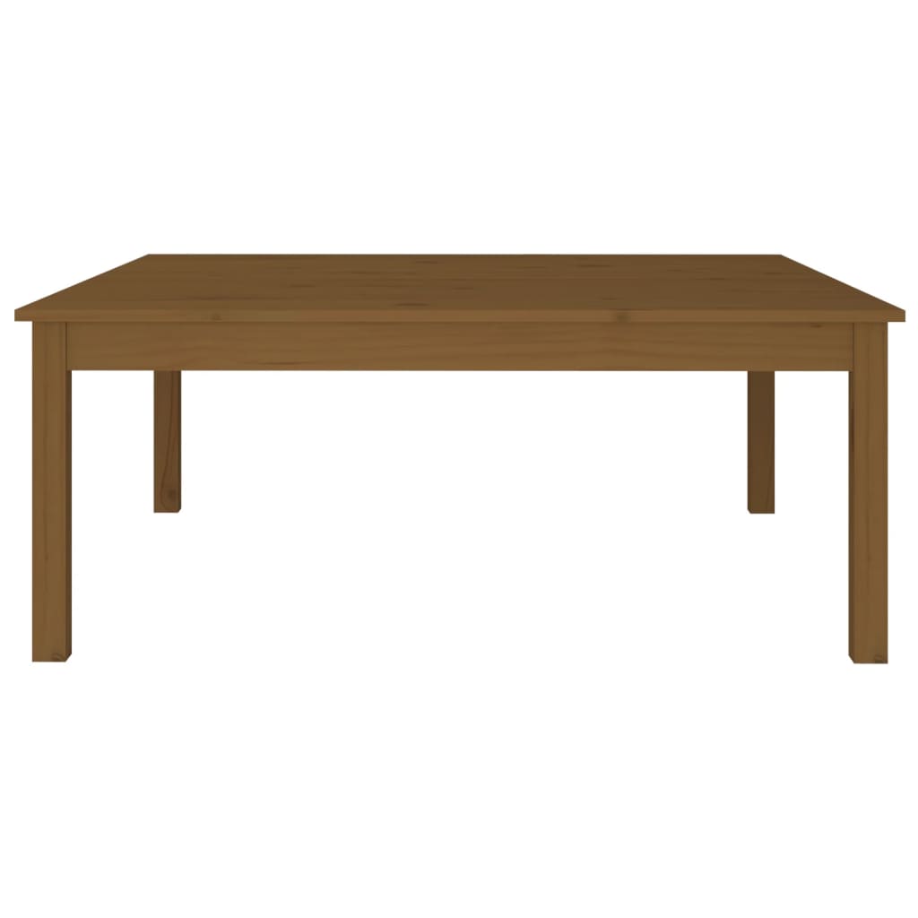 Salongbord honningbrun 100x100x40 cm heltre furu