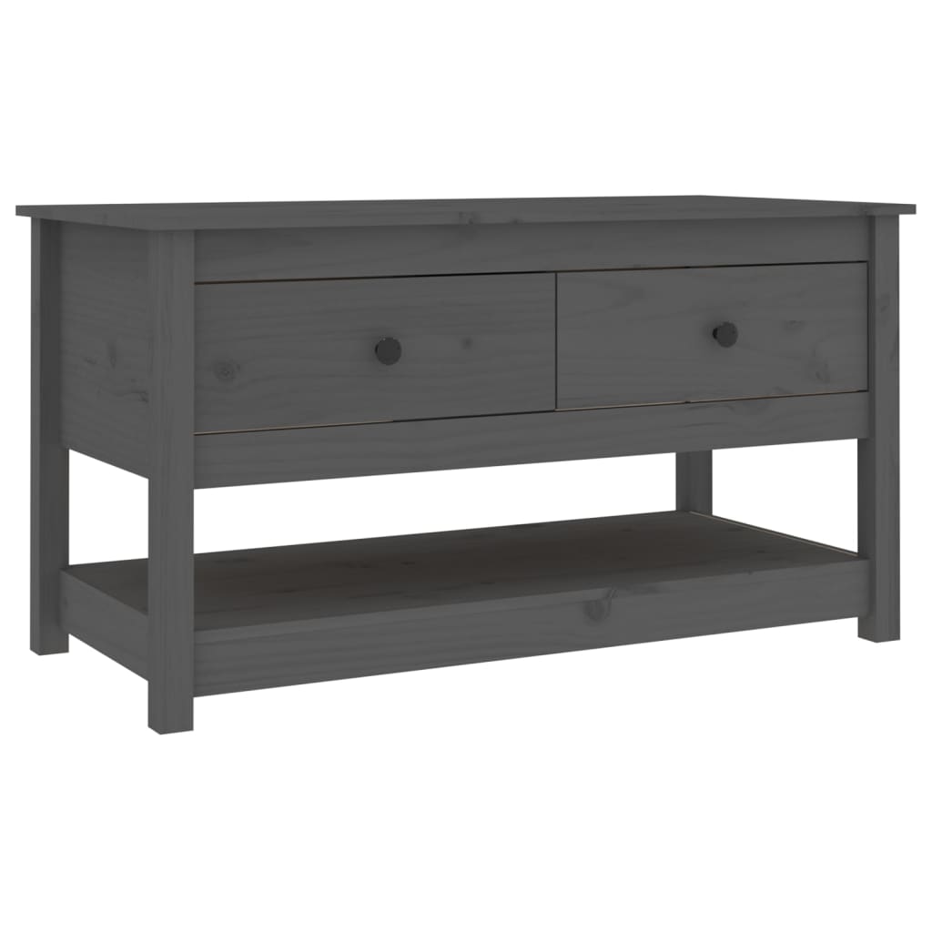 Salongbord grå 102x49x55 cm heltre furu
