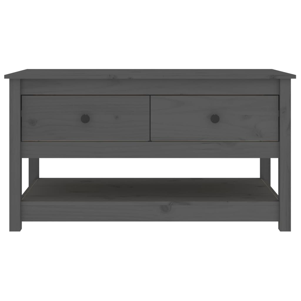 Salongbord grå 102x49x55 cm heltre furu